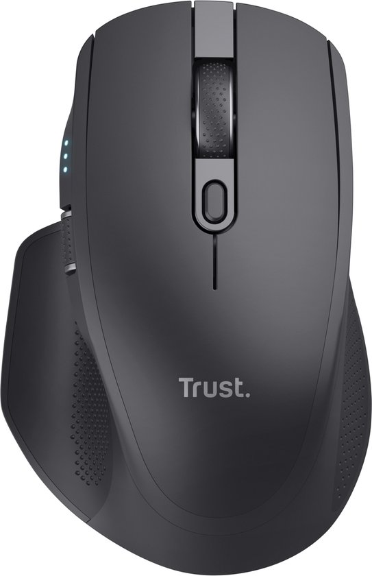 Trust Ozaa+ - Ergonomic Wireless mouse - Rechargeable - Multiconnect USB & Bluetooth - Black - Image 7