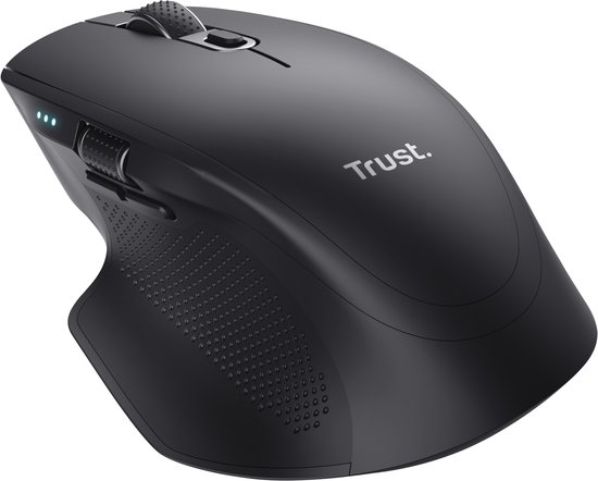 Trust Ozaa+ - Ergonomic Wireless mouse - Rechargeable - Multiconnect USB & Bluetooth - Black