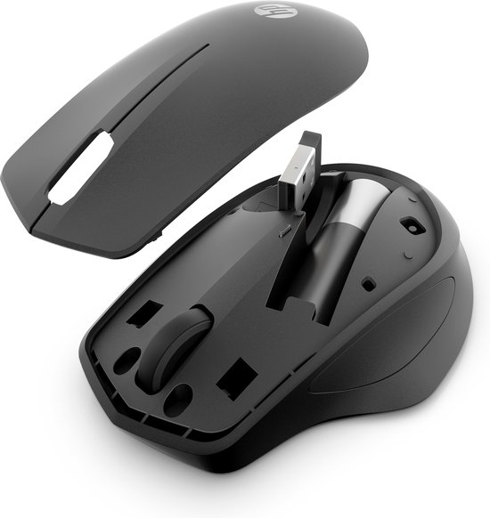 HP 280M - Wireless Mouse - Extra quiet - Ergonomic - Black - Image 3